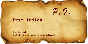 Pott Indira névjegykártya